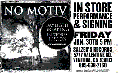 Salzer's Records, Ventura CA, 1/30/4